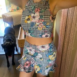 floral matching top & skirt set 🌺🌸🧺